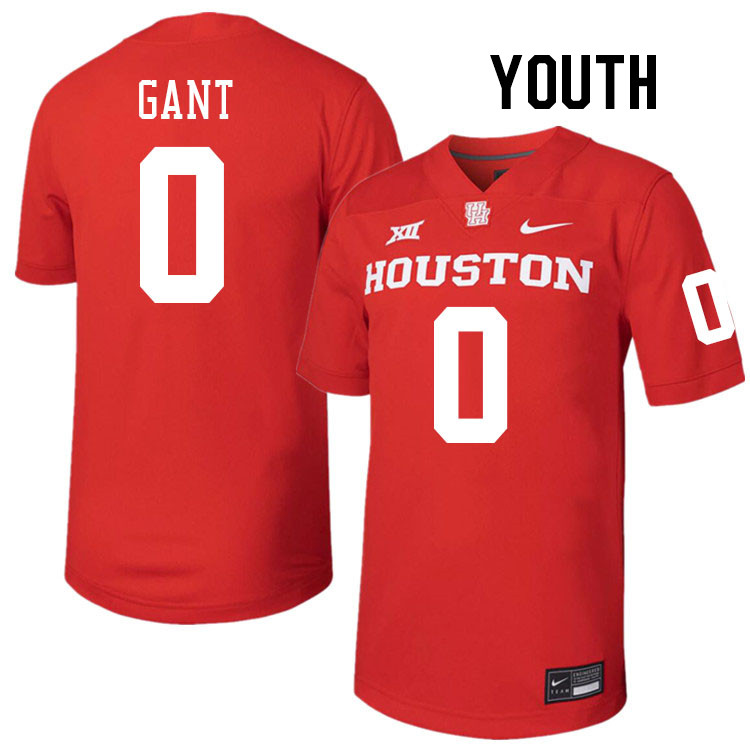 Youth #0 Kendre Gant Houston Cougars College Football Jerseys Stitched-Red